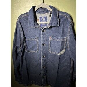NWOT BUFFALO DAVID BITTON Joshua-X Denim Shirt Jacket Mens Large Blue Jean